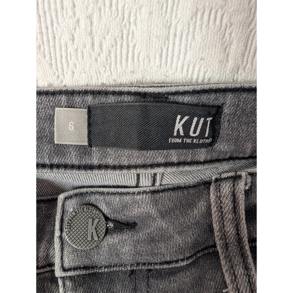 KUT From The Kloth Gray Connie High Rise Women 6 Ankle Skinny Distressed Jeans - Picture 5 of 14